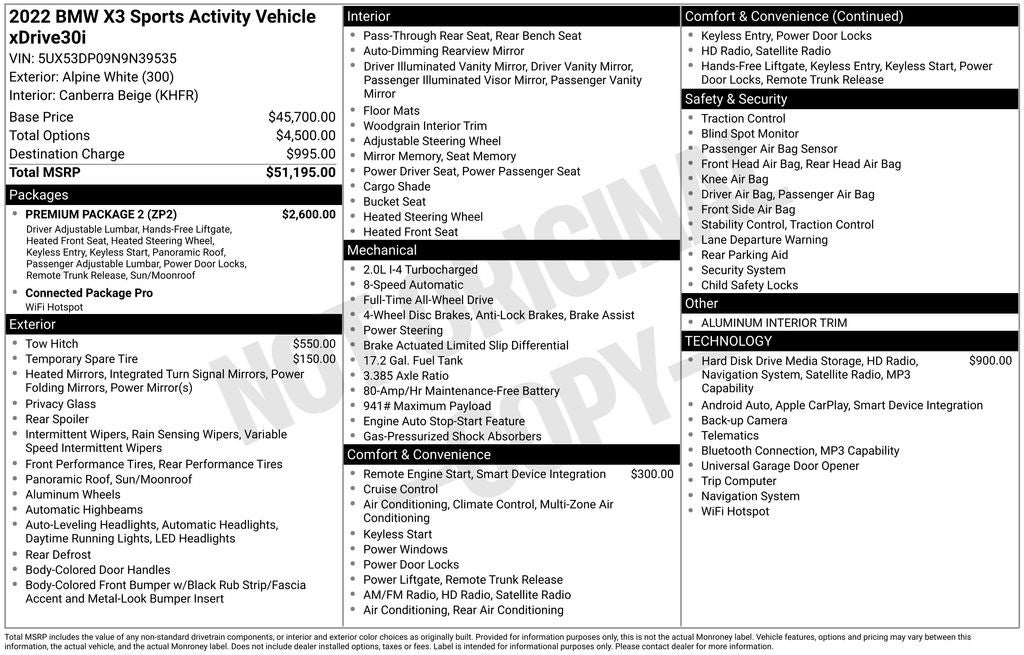 2022 BMW X3 xDrive30i