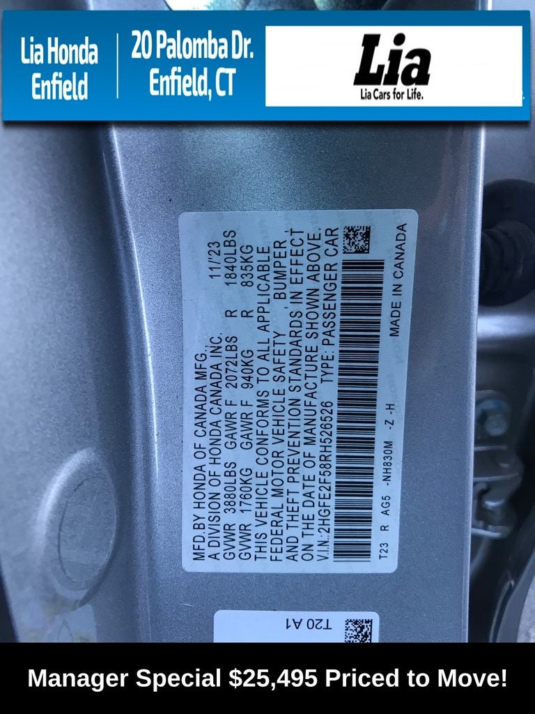 2024 Honda Civic Sport