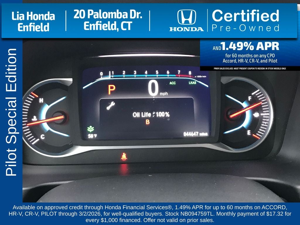 2022 Honda Pilot Special Edition