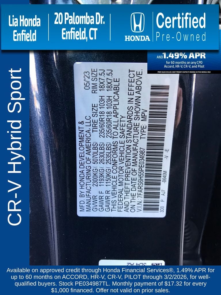 2023 Honda CR-V Hybrid Sport