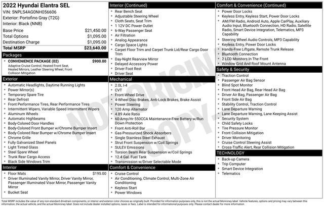 2022 Hyundai ELANTRA SEL