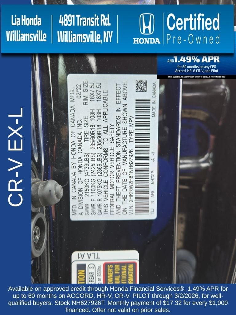 2022 Honda CR-V EX-L