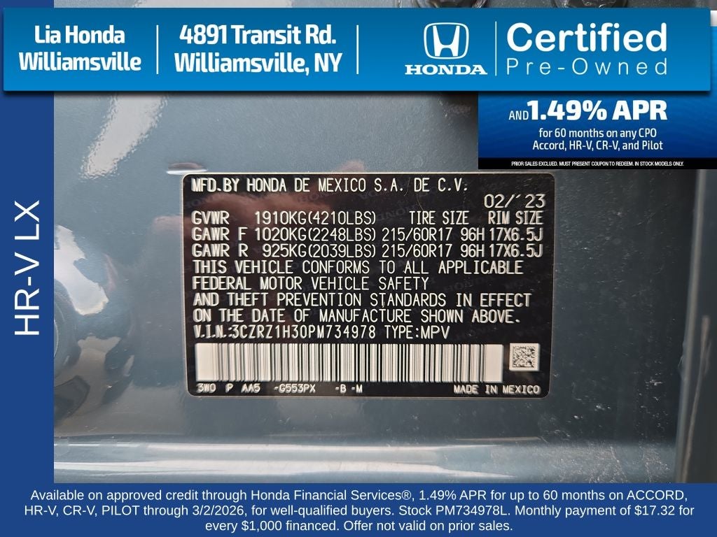 2023 Honda HR-V LX