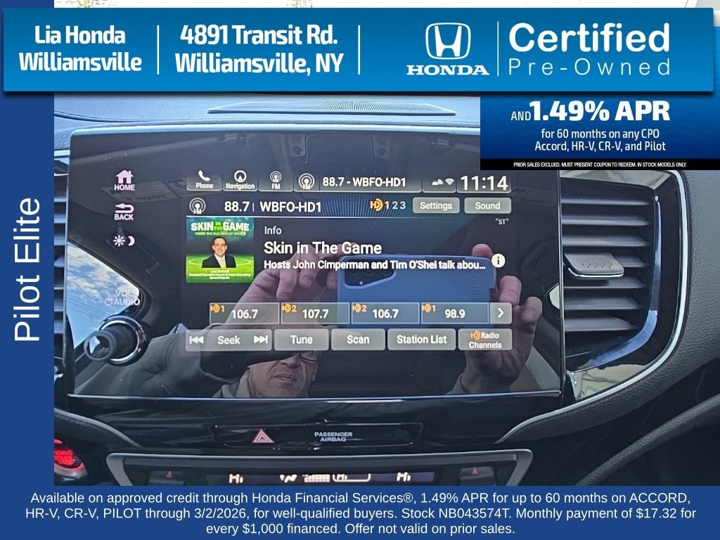 2022 Honda Pilot Elite