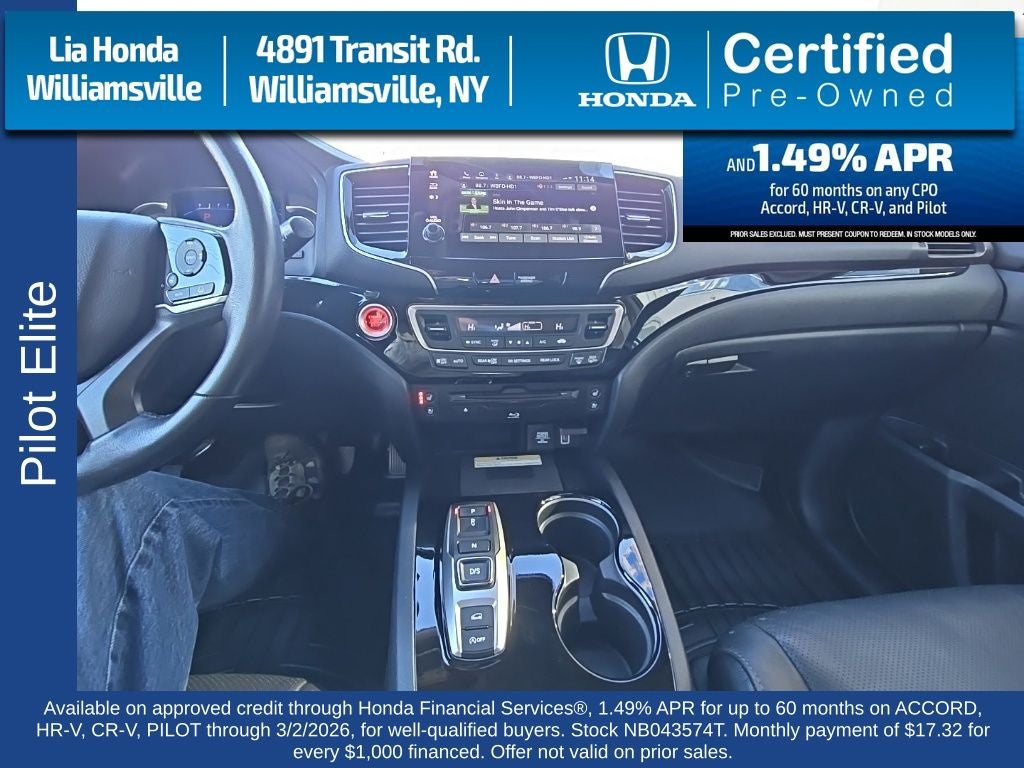 2022 Honda Pilot Elite