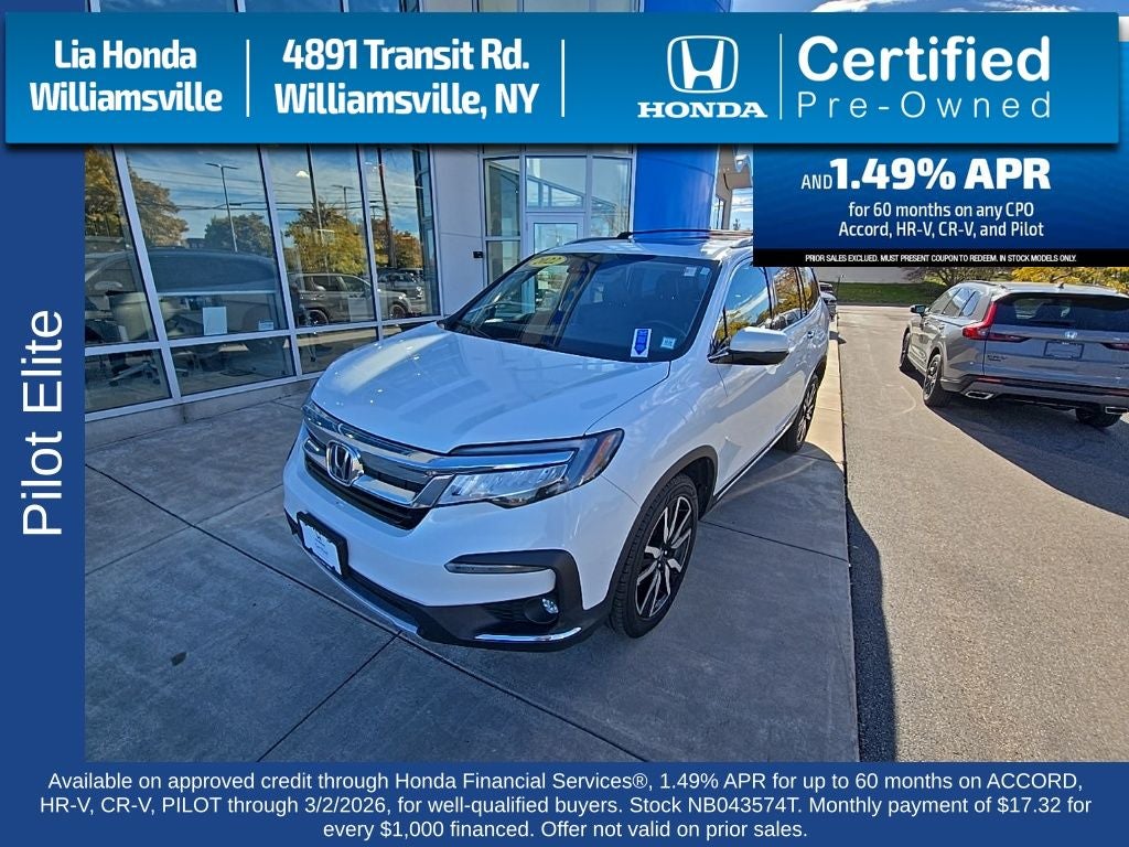 2022 Honda Pilot Elite