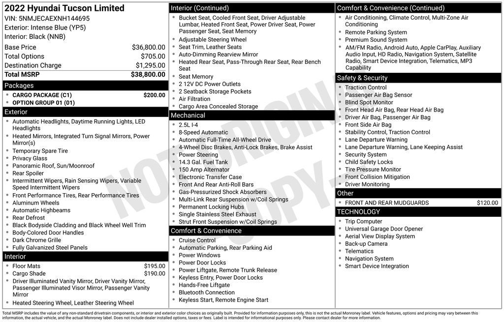 2022 Hyundai TUCSON Limited