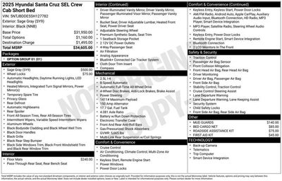 2025 Hyundai SANTA CRUZ SEL