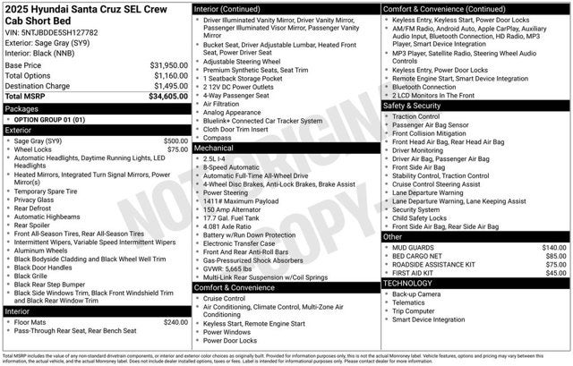 2025 Hyundai SANTA CRUZ SEL