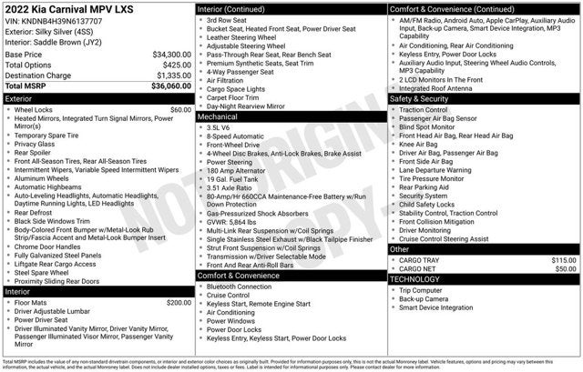 2022 Kia Carnival LXS