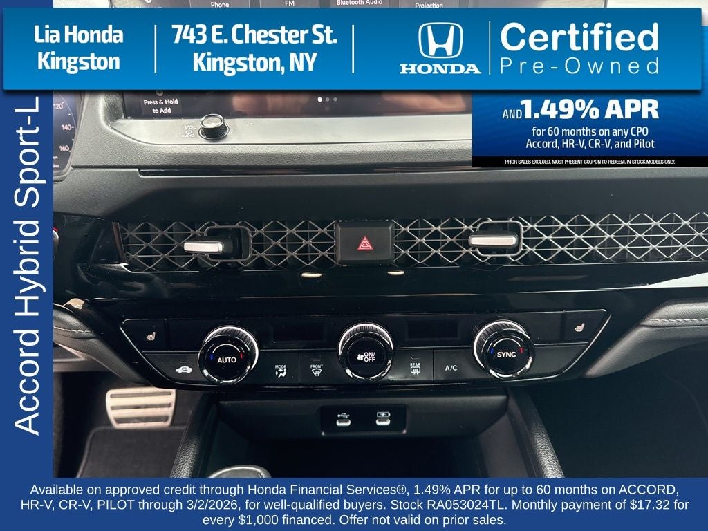 2024 Honda Accord Hybrid Sport-L