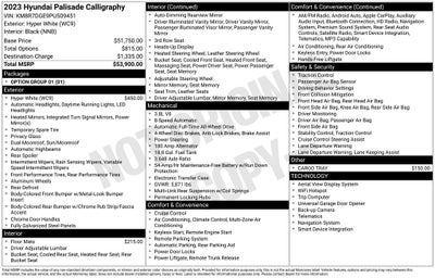 2023 Hyundai PALISADE Calligraphy