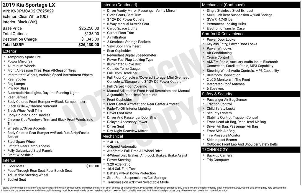 2019 Kia Sportage LX