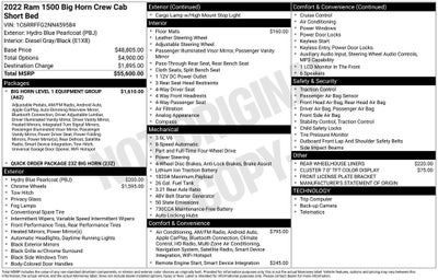 2022 RAM 1500 Big Horn/Lone Star 4D Crew Cab