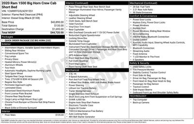 2020 RAM 1500 Big Horn/Lone Star 4D Crew Cab