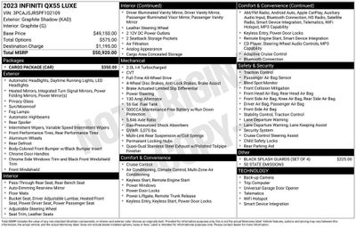 2023 INFINITI QX55 LUXE ***CERTIFIED***