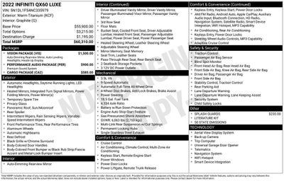 2022 INFINITI QX60 LUXE