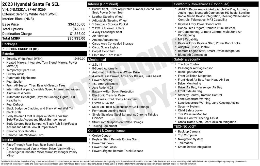 2023 Hyundai SANTA FE SEL