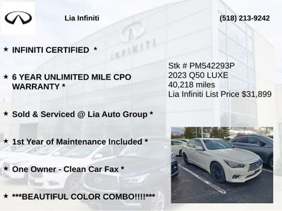 2023 INFINITI Q50 LUXE ***CERTIFIED***