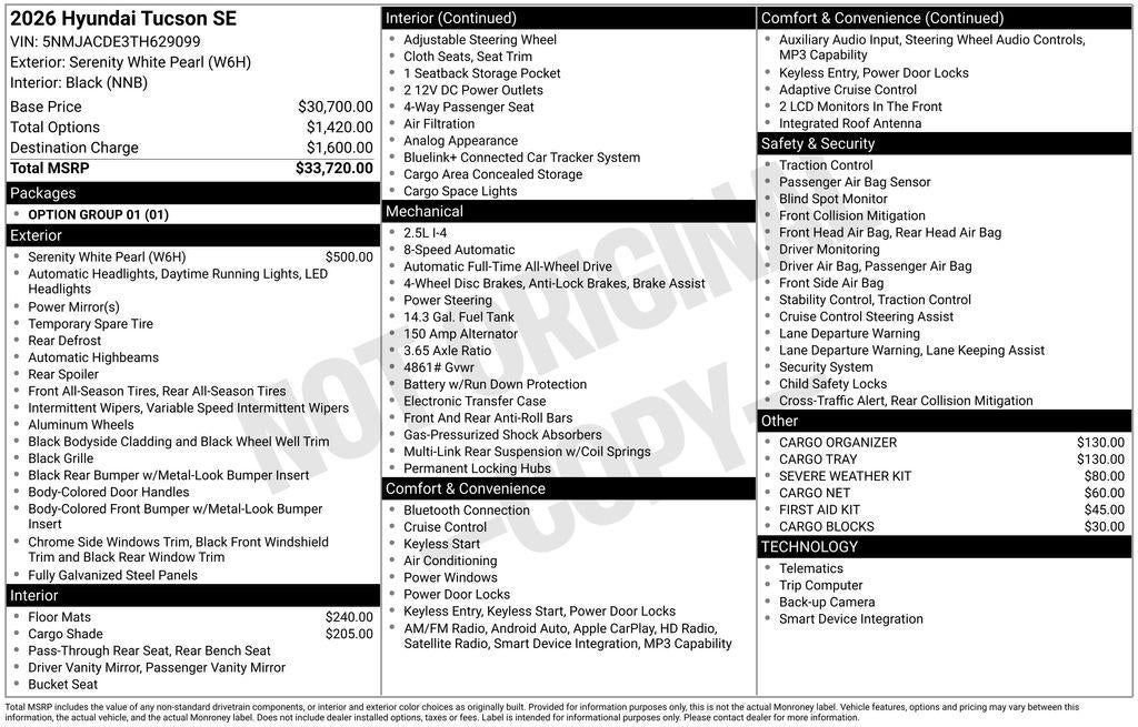 2026 Hyundai TUCSON SE AWD