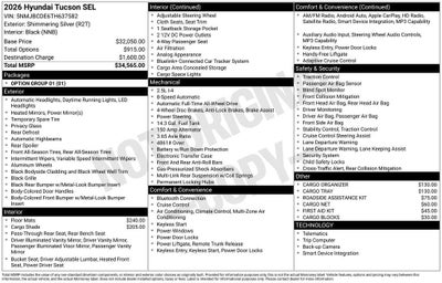2026 Hyundai TUCSON SEL AWD
