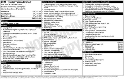 2026 Hyundai TUCSON Limited AWD