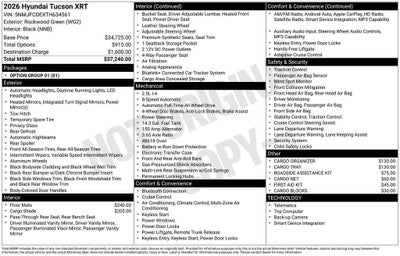 2026 Hyundai TUCSON XRT AWD