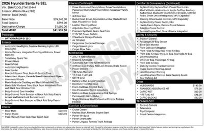 2026 Hyundai SANTA FE SEL AWD