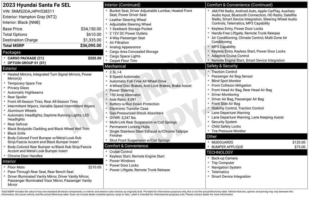 2023 Hyundai SANTA FE SEL