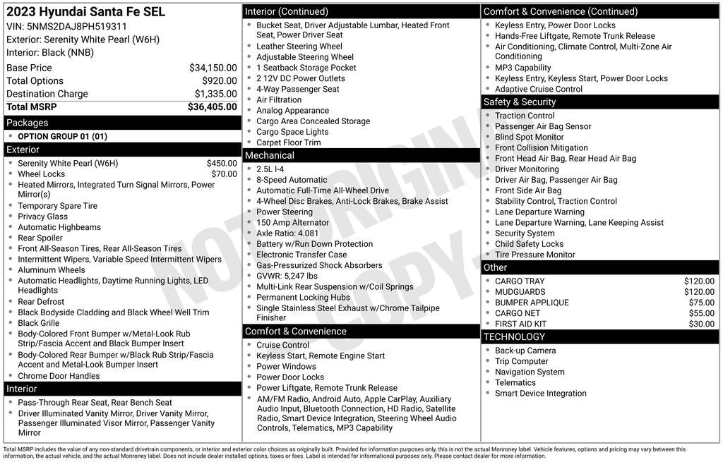 2023 Hyundai SANTA FE SEL