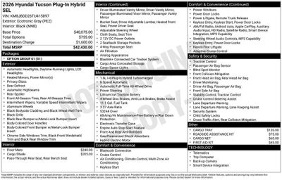 2026 Hyundai TUCSON PLUG-IN HYBRID SEL