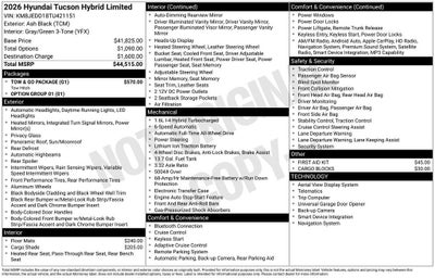 2026 Hyundai TUCSON HYBRID Limited