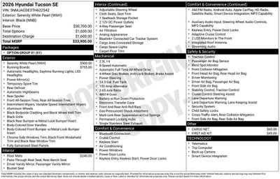 2026 Hyundai TUCSON SE AWD