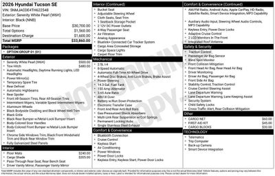 2026 Hyundai TUCSON SE AWD