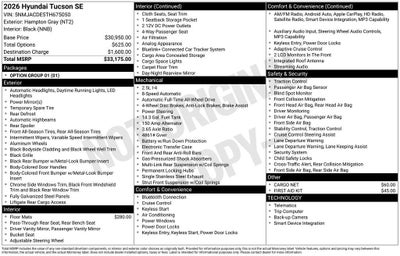 2026 Hyundai TUCSON SE AWD