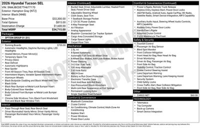 2026 Hyundai TUCSON SEL AWD