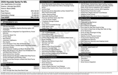 2026 Hyundai SANTA FE SEL AWD