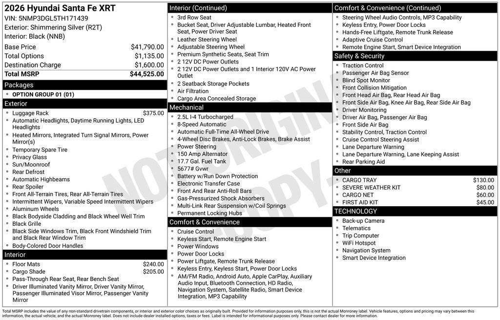 2026 Hyundai SANTA FE XRT AWD