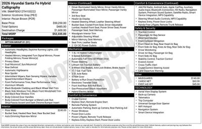 2026 Hyundai SANTA FE HYBRID Calligraphy