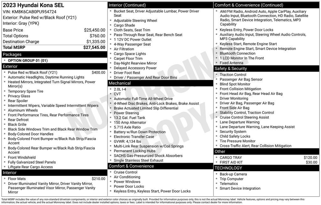 2023 Hyundai KONA SEL