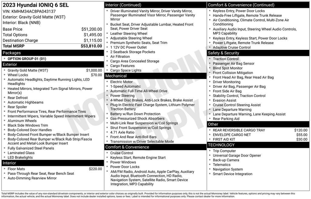 2023 Hyundai IONIQ 6 SEL
