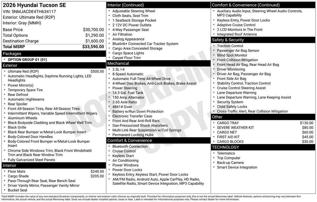 2026 Hyundai TUCSON SE AWD
