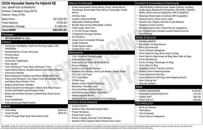 2026 Hyundai SANTA FE HYBRID SE