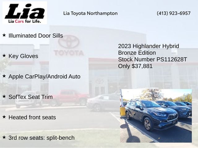 2023 Toyota Highlander Hybrid Bronze Edition XLE