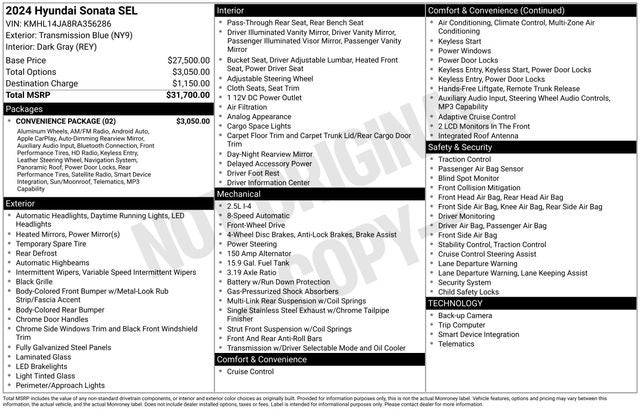 2024 Hyundai SONATA SEL