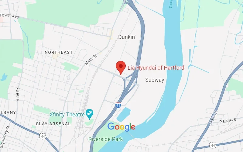 Lia Hyundai of Hartford in Hartford CT map